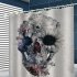 Skulls Printing Shower  Curtain Waterproof Bathtub Bathroom Decoration 150 180cm