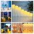 Slant Wave Top LED Electronic Simulate Candle Light Night Light Decoration Diameter 5  Height 16cm