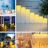 Slant Wave Top LED Electronic Simulate Candle Light Night Light Decoration Diameter 5 10cm
