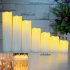 Slant Wave Top LED Electronic Simulate Candle Light Night Light Decoration Diameter 5 10cm