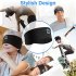 Sleep Eye Mask Headphones Wireless Bluetooth compatible Music Sports Call Headset Breathable Yoga Headband gray