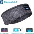 Sleep Eye Mask Headphones Wireless Bluetooth compatible Music Sports Call Headset Breathable Yoga Headband Black