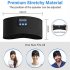 Sleep Eye Mask Headphones Wireless Bluetooth compatible Music Sports Call Headset Breathable Yoga Headband Black