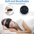 Sleep Eye Mask Headphones Wireless Bluetooth compatible Music Sports Call Headset Breathable Yoga Headband Red