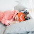 Sleep Headband With Built In Headphones Microphone Wireless Music Sleeping Washable Headphones For Kids orange cat