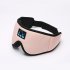 Sleep Headphones 3D Light Blocking Music Eye Mask Earbuds Cover With Adjustable Ultra Thin Stereo Speakers For Men Women pink