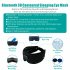 Sleep Mask Block Out Light Eye Mask Headphones With White Noise 3D Contoured Night Blindfold For Back Side Sleeper blue
