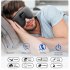 Sleep Mask Block Out Light Eye Mask Headphones With White Noise 3D Contoured Night Blindfold For Back Side Sleeper blue