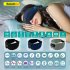 Sleep Mask Block Out Light Eye Mask Headphones With White Noise 3D Contoured Night Blindfold For Back Side Sleeper blue