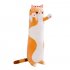 Sleeping Cat Hugging Pillow Plush Cat Doll Soft Stuffed Kitten Pillow Gifts for Kids Girlfriend Orange