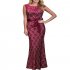 Sleeveless Sliming Halter Floral Lace Scoop Neck Maxi Dress
