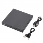 Slim External Optical Drive Usb 2.0 Dvd Player CD-RW Burner Compatible For Macbook Laptop Desktop Pc black