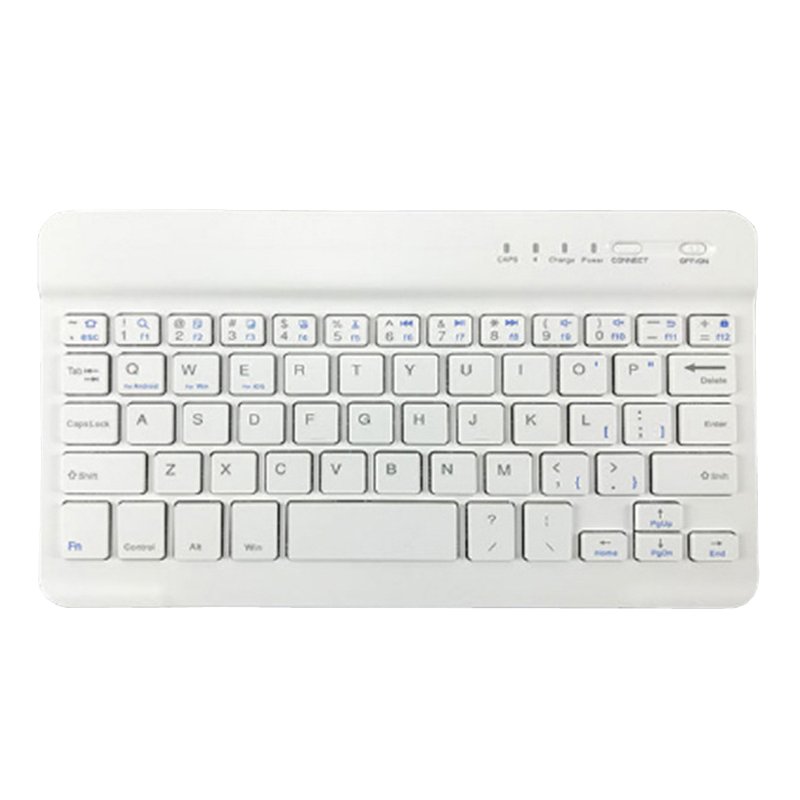 Slim Portable Mini Wireless Bluetooth Keyboard for Tablet Laptop Smartphone iPad  7/8 inch white