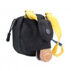 Slingshot Pouch Portable Steel Balls Storage Bag Utility Gadget Gear Pack Buckle Zipper Waist Bag For Camping black