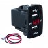 Slot Type Car Charger Dual USB 3 1A Multifunctional Quick Charger with Voltage Meter for Automobiles for Honda