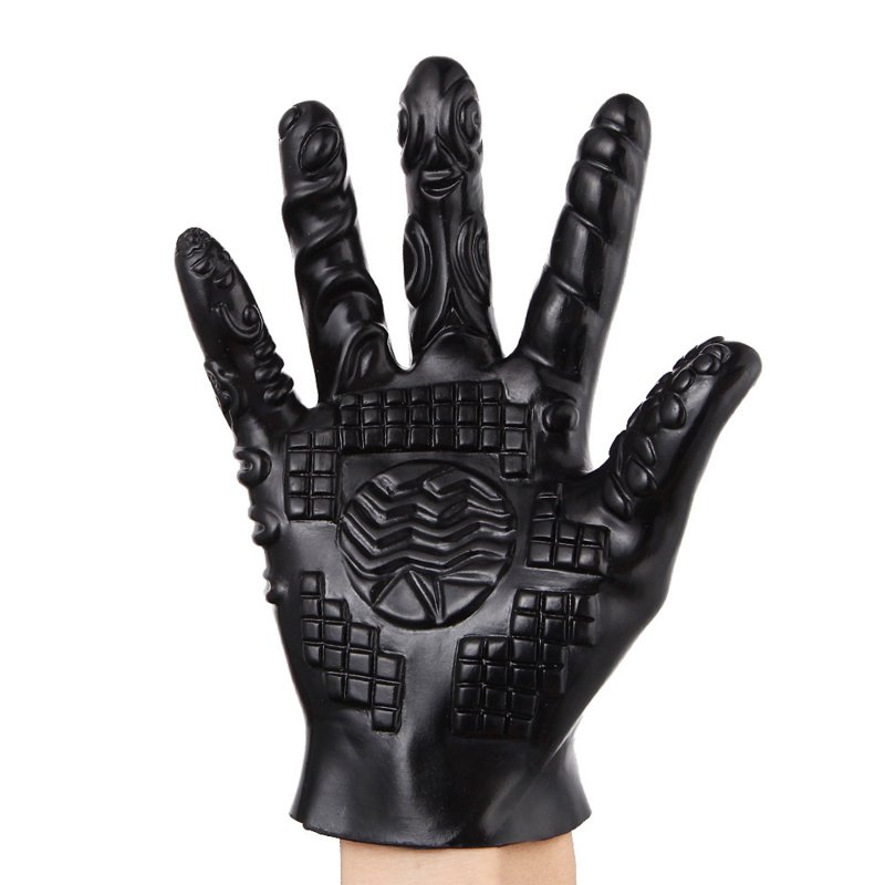 Sm Sexy Erotic Suit Adult Sex Toys Gloves Anal Masturbator G-spot Massage Sticks Gloves For Women Men Naked Type B Ecstasy - Black