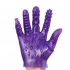 Sm Sexy Erotic Suit Adult Sex Toys Gloves Anal Masturbator G-spot Massage Sticks Gloves For Women Men Naked Type A Happy-Purple