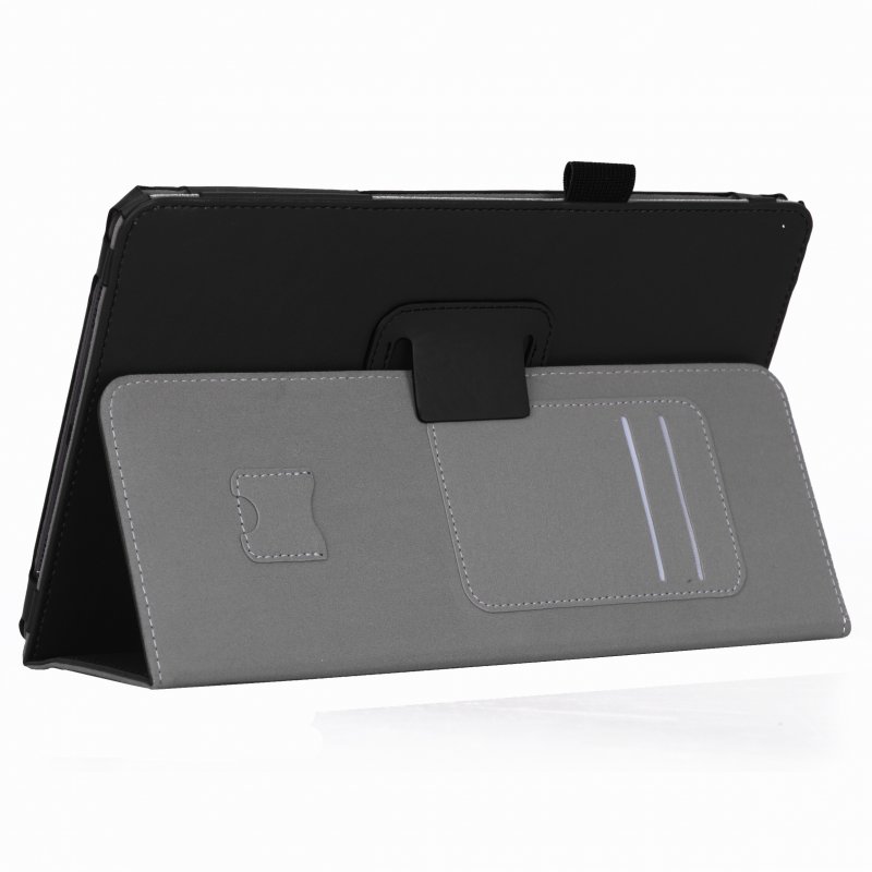 For Samsung tab A2 T590/T595 10.5 inch PU Leather Protective Case with Hand Support Card Slot Sleep Function black_Samsung tab A2 T590/T595 10.5 inch