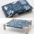 Small Dog Cat Bed Mats Breathable Comfortable Print Washable Pet Sleeping Cat Hammock Bed Kitten Puppy Nest Yellow plaid  single cloth   no shelf 