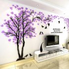 Small Lovers Tree <span style='color:#F7840C'>3D</span> Wall Sticker Artistical Wall Stickers for Family Living Room Bedroom Wall Decoration Left version