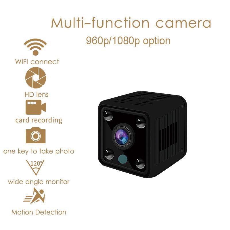 Small Mini Wifi Camera IP Wireless 1080P HD P2P Video CCTV Nanny Body Cam Home Security World Vision Monitor black