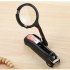 Small Pet Nail Clipper with Magnifying Glass for Hamster Hedgehog Chinchilla Guinea Pig black