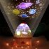 Small Rocket Projection Lamp Dream Starry Sky Rotating Romantic Atmosphere Lamp Dream USB Charging Night Light Novelty Rechargeable blue Rechargeable