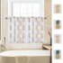 Small Window Curtains Tiers Set Pineapple Printed Plain Weave Curtain Kitchen Bathroom Bedroom Drapes