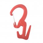 Small Zinc Alloy Rope Tightening Mechanism with Carabiner Clip D Ring Key Chain Keychain Clip Hook red