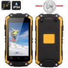 Smallest Waterproof Phone comes with a compact 2 4 inch screen  IP54 waterproof rating  is powered by an MTK6572w processor and supported by Android 4 2