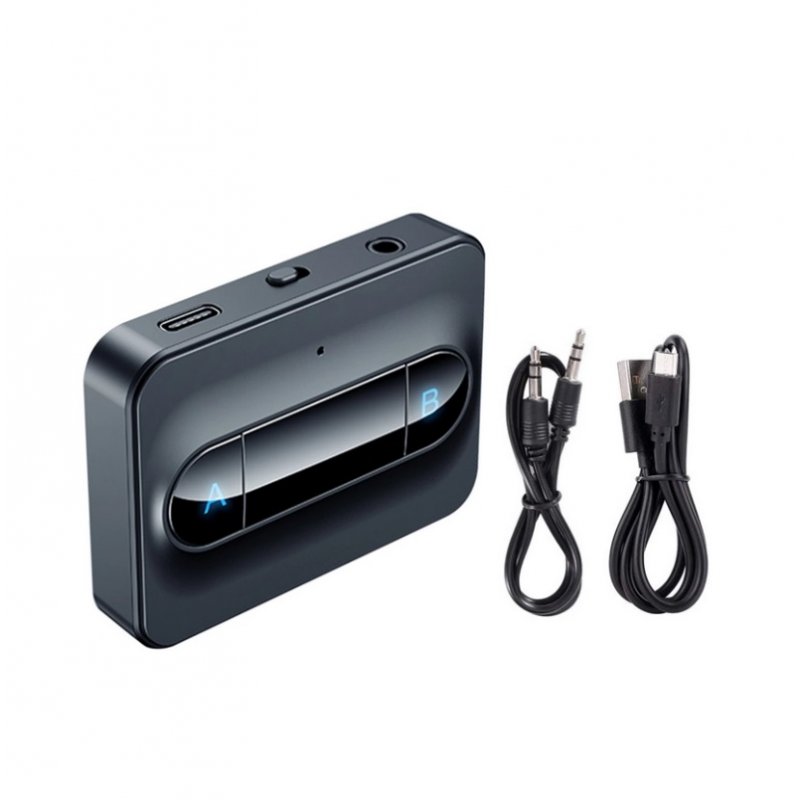 Smart 2 In 1 Bluetooth-compatible Audio Transmitter Receiver Bluetooth-compatible  5.0  Adapter Black