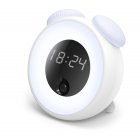 Smart Alarm Clock Snooze Induction USB Charging Night Light for Bedrooms  white