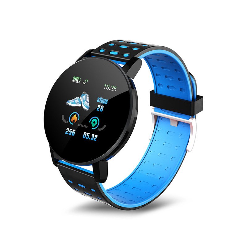 Smart Band Watch Bracelet Wristband Fitness Tracker IP67 Waterproof Smart Bracelet Heart Rate Blood Detection Blue