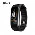 Smart Bluetooth Bracelet Temperature Measure ECG Heart Rate Blood Pressure Sleep Exercise Watch Band black