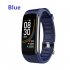 Smart Bluetooth Bracelet Temperature Measure ECG Heart Rate Blood Pressure Sleep Exercise Watch Band blue