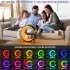 Smart Bluetooth Speaker Alarm Clock 15w Wireless Phone Charger Bedside Night Light Rgb Colorful Desk Lamp US Plug