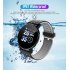 Smart  Bracelet Blood Pressure Waterproof Sport Round Smartwatch Smart Clock Fitness Tracker For Android Ios Black