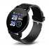 Smart  Bracelet Blood Pressure Waterproof Sport Round Smartwatch Smart Clock Fitness Tracker For Android Ios Blue