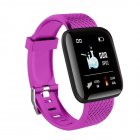 Smart Bracelet Color Screen Heart Rate Smart Band FitnessTracker IP67 Waterproof SmartWatch   Purple