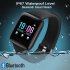 Smart Bracelet Color Screen Heart Rate Smart Band FitnessTracker IP67 Waterproof SmartWatch   Black