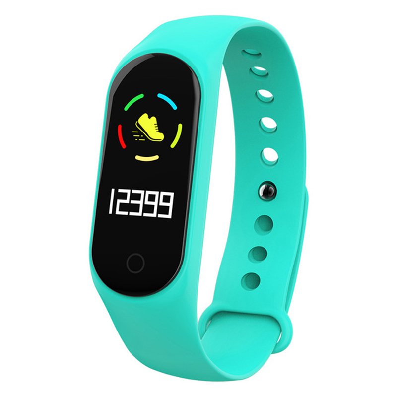 Smart Bracelet Color-screen IP67 Fitness Tracker Blood Pressure Heart Rate Monitor Smart Band for Android IOS Phone green