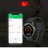 Smart Bracelet Full Touch Screen Round Smart Watch Waterproof Heart Rate Sphygmomanometer black