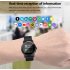 Smart Bracelet Full Touch Screen Round Smart Watch Waterproof Heart Rate Sphygmomanometer Black with scale