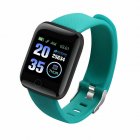 Smart  Bracelet Heart Rate Monitoring Information Synchronization Reminder Smart Watch Green