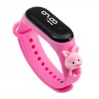 Smart  Bracelet Led Electronic Creative Student Plastic Waterproof Touch Control Bracelet Pink