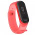 Smart Bracelet Wristband Applicable to Xiaomi 3 Bracelet Smart Watch Wristband Transparent Jelly Wristband  Red