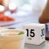 Smart Cube Shaped Yoga Timer Rest Reminder Kitchen Alarm Clock Countdown Timer white
