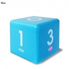 Smart Cube Shaped Yoga Timer Rest Reminder Kitchen Alarm Clock Countdown Timer blue