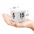 Smart Cube Shaped Yoga Timer Rest Reminder Kitchen Alarm Clock Countdown Timer white