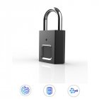 Smart Door Padlocks Rechargeable Door Lock <span style='color:#F7840C'>Fingerprint</span> Keyless Quick Unlock <span style='color:#F7840C'>Fingerprint</span> Lock black